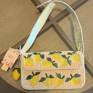 Viral beaded Lemon purse